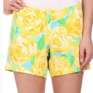 Lilly Pulitzer Deenie Shorts “Sunglow Yellow First Impression" print. Size 2